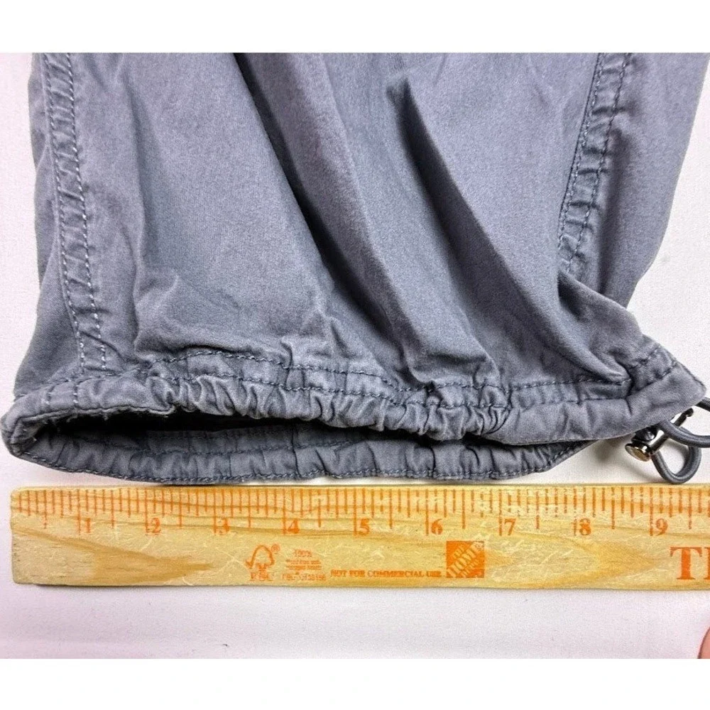 Abercrombie & Fitch Mens Grey Multi Pocket Cargo Pants Size Medium Cinch Ankle